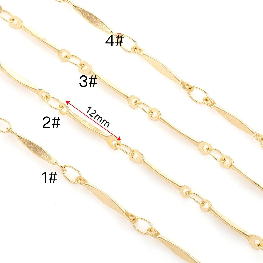 B3823 18k Gold Chain Stainless Steel Non-tarnished Chain Necklace Accessory Bulk Chain for Diy