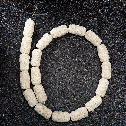 Irregular Nugget Irregular Uneven RoundTube Multi Colors Pink Blue Black Red Volcanic Rock Lava Stone Beads for Jewelry Making