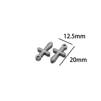 New Arrival Stainless Steel 18k PVD Gold Plated Cross Charm Pendant for Women Jewelry Necklace Making