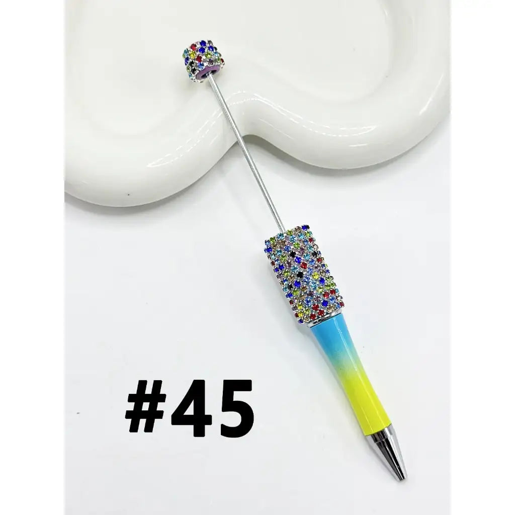 Hot Sale Durable Plastic DIY Ballpoint Pen Multi Color Rhinestone Chain Bling Sparkle Gift