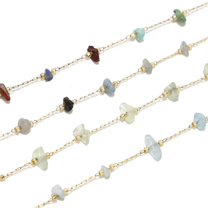 B4760 360L Stainless Steel Chain 18k Gold Chain Waterproof Crystal Stone Chain for Men Jewelry