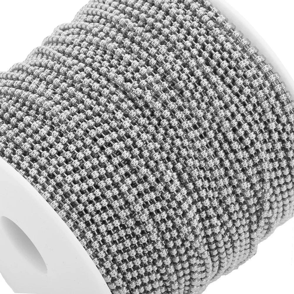 B4591 No Fade Roller Gold Plated Chain Vacuum Stainless Steel Chain Ball Beads Chain for Jewelry Diy 2.5mm