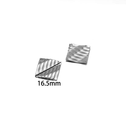 Wholesale Stainless Steel  Gold Plated Heart Rhomboid Five-pointed Star Triangle Charms for Jewelry Necklace Earring  Making