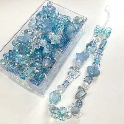 DIY Transparent Acrylic Beads Handmade Material for Jewelry Making  Bracelet Mobile Phone Chain Mixed Shapes Key Chain