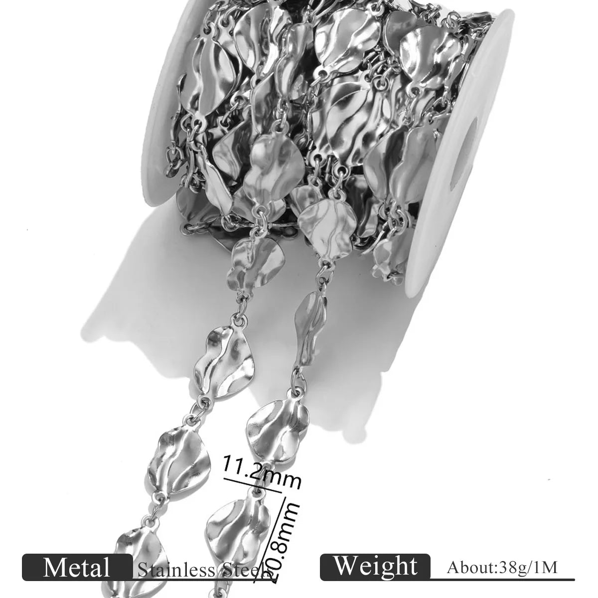 B419 New Irregular Stainless Steel Gold Chain Disc Butterfly Star Hollow Roller Chains Jewelry for Necklace Bracelet