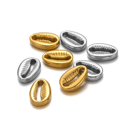 304 Stainless Steel 18k Gold Plated Metal Shell Diy Handmade Shell Charm Pendant for Jewelry  Making Accessories