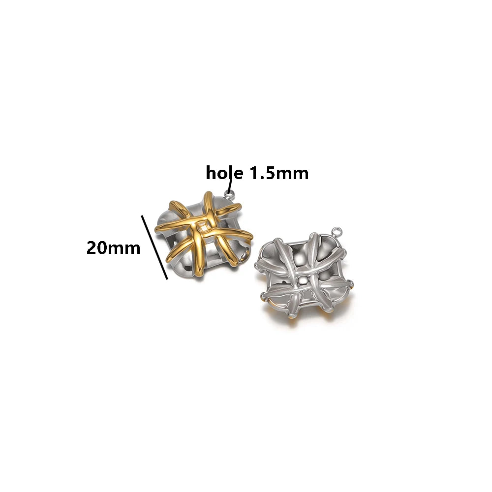 Hot Sale Stainless Steel 18k Gold Plated Sun Face Heart Feather Charm Pendant for DIY Jewelry Necklace Earring Making