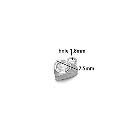 Waterproof 1 18k Gold Plated Stainless Steel Star Heart Zircon Charm Pendant for DIY Necklace Jewelry Making Accessories