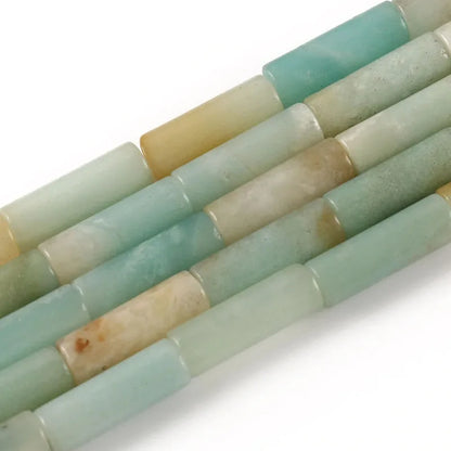 4x13mm Natural Round Tube  Stone Beads Jade Howlite Lapis Lazuli Quartz Tiger Eye Gemstone Bead for DIY Jewelry Making