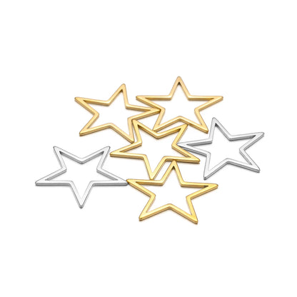 New Product Stainless Steel Gold Plated Charm Five-pointed Star Charm Pendant for DIY Jewelry Necklace Making