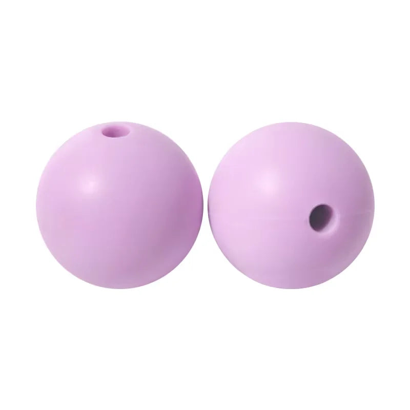 100PCS Custom Wholesale 9mm 12mm 15mm Food Grade BPA Free Baby Chew Teether Silicone DIY Beads for Pen Making Accessories