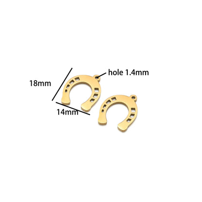 DIY Pendants Stainless Steel 18k Gold Plated Hollow Cactus Butterfly Star Sun Eyes Charm Pendants for Jewelry Necklace Making