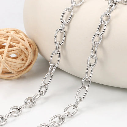 Dull Silver Textured Chunky Chains E698 Heavy Texture Stainless Steel for Jewelry Making Jewelry Findings & Components