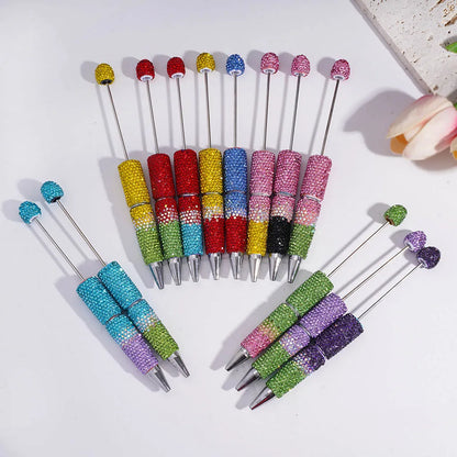 DIY Ballpoint Clay Pen Three Layers Full Rhinestone Bling Teacher Student Office Gift
