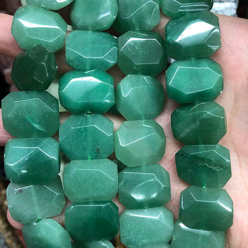 Natural Gemstone Faceted Irregular Faceted Freeform Flat Rectangle Polygon Beads Strand for Jewelry Making Bracelets Necklaces