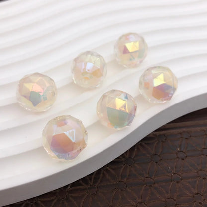 100pcs 16mm Rainbow Candy Globe Acrylic Bead Transparent Bead in Bead Round Loose Beads for DIY Jewelry Craft