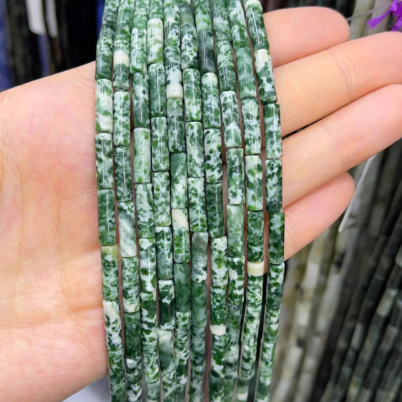 4x13mm Natural Round Tube  Stone Beads Jade Howlite Lapis Lazuli Quartz Tiger Eye Gemstone Bead for DIY Jewelry Making