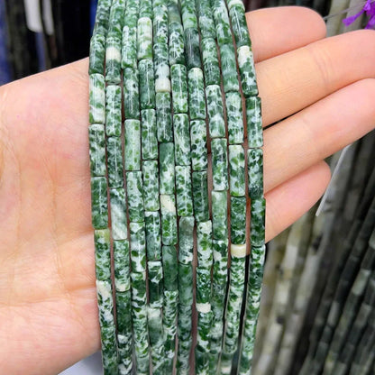 4x13mm Natural Round Tube  Stone Beads Jade Howlite Lapis Lazuli Quartz Tiger Eye Gemstone Bead for DIY Jewelry Making