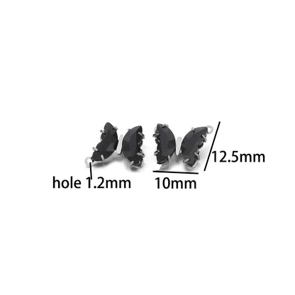 Fashion Colorful Stainless Steel Gold Plated Single Hole Butterfly Crystal Stone Charm Pendant for Jewelry Making