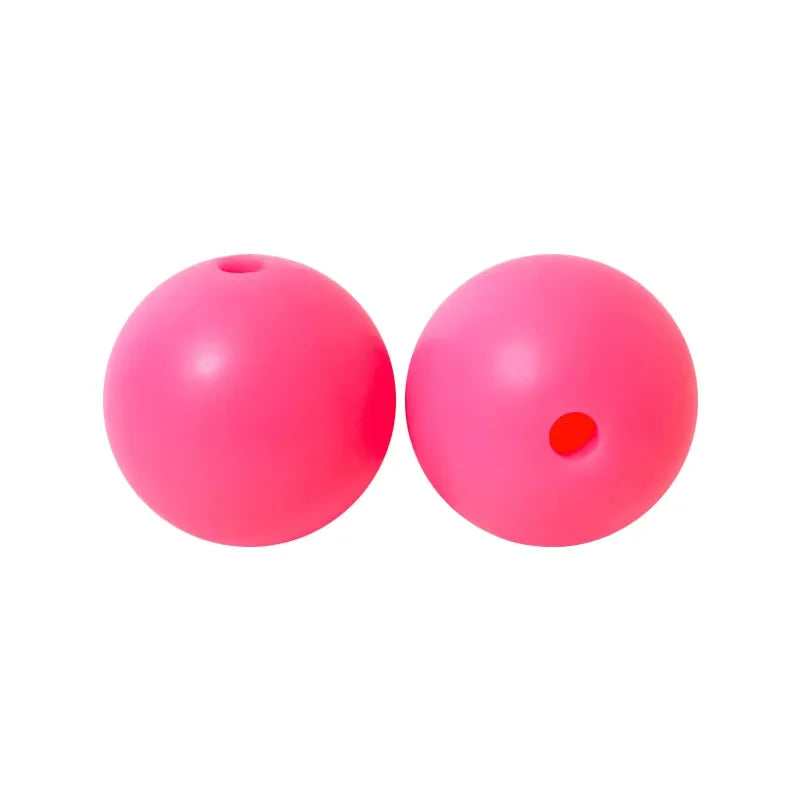 100PCS Custom Wholesale 9mm 12mm 15mm Food Grade BPA Free Baby Chew Teether Silicone DIY Beads for Pen Making Accessories