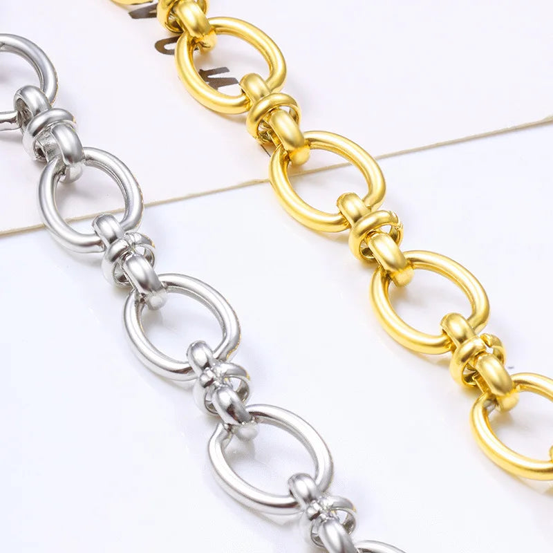 B4926 Vaccum Gold Chain Stainless Steel Non-tarnished Chain Necklace Accessory Bulk Thunk Chain for Diy
