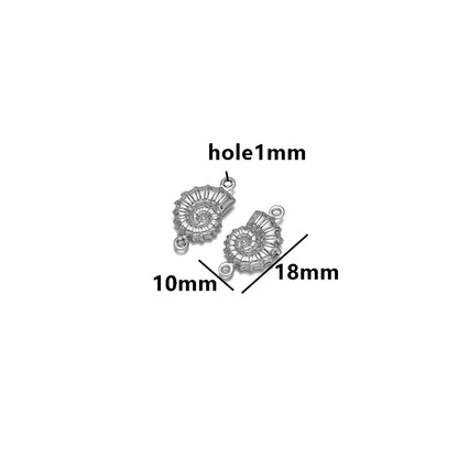 High Quality 18k Gold Plated Stainless Steel Hollow Conch Shell butterfly Starfish Charm Pendant for DIY Necklace Jewelry Making