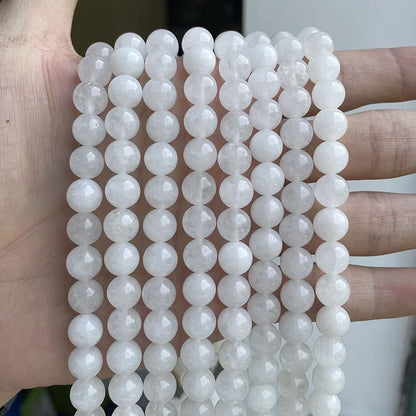 Wholesale Natural Stone Beads Amethyst Citrine Rose Quartz Crystal Gemstone Bead for DIY Jewelry Making 4 6 8 10 12 MM, 38CM