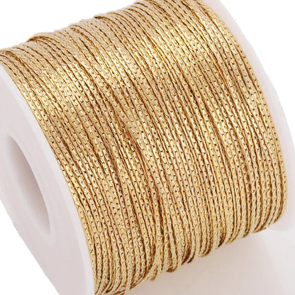 Keep Color Jewelry DIY Irregular Chain 18k Gold Pvd Stainless Steel Thin Roller Chain for Choker Anklets