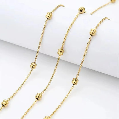 A1089 High Quality 1.8mm Jewelry Chain 18k Gold Stainless Steel Ball Chain Jewelry Accessory Bulk Chain