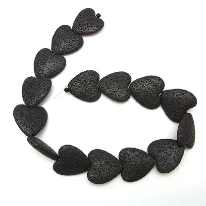 Wholesale Heart Shaped Multi Colors Pink Red Volcanic Rock Lava Stone Beads for Jewelry Making 20mm
