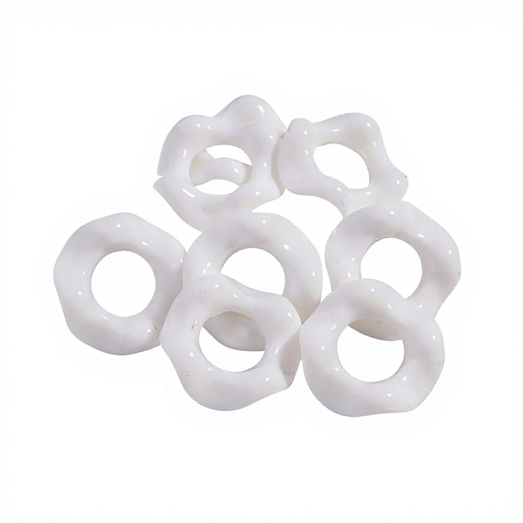Solid Color Acrylic Beads with Wavy Shape Spacer for Pen Accessories Large Hole 20mm