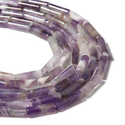 4x13mm Natural Round Tube  Stone Beads Jade Howlite Lapis Lazuli Quartz Tiger Eye Gemstone Bead for DIY Jewelry Making