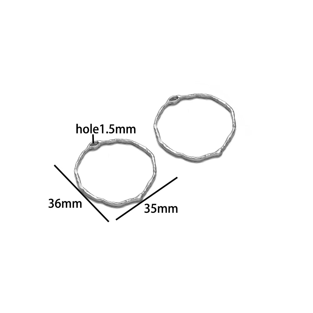 Trendy Jewelry Accessories Stainless Steel18k Gold Plated Heart Circle Charms Pendant for DIY Jewelry Necklace Earring Making