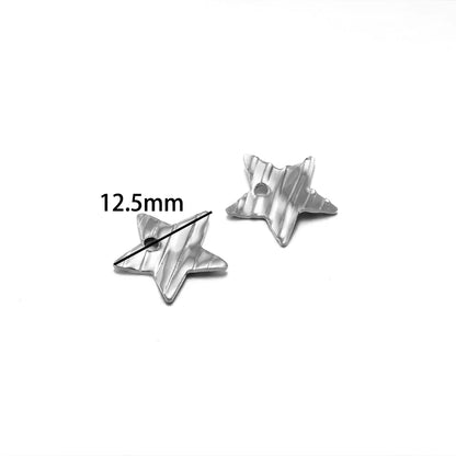 Wholesale Stainless Steel  Gold Plated Heart Rhomboid Five-pointed Star Triangle Charms for Jewelry Necklace Earring  Making