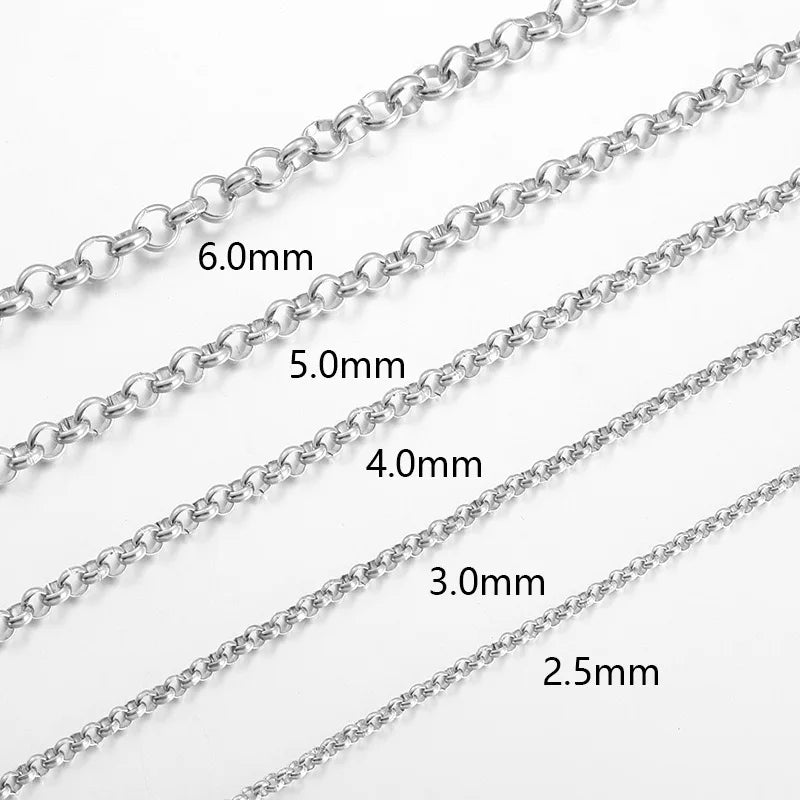 B4242 304L Waterproof Stainless Steel Chain Diy Gold  Plated Roller Chain O Chain for Making