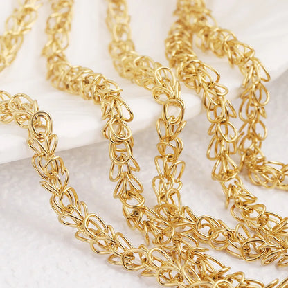 F056 7mm Heavy Thick Twisted Chunky Link Chains Hip Hop Bouquet Rope Necklace Bracelet Stainless Steel Chains for Men