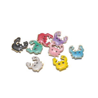 DIY Small Pendant 18k Gold Plated Stainless Steel Enamel Crab Charm Pendant for Jewelry Necklace Making Accessories