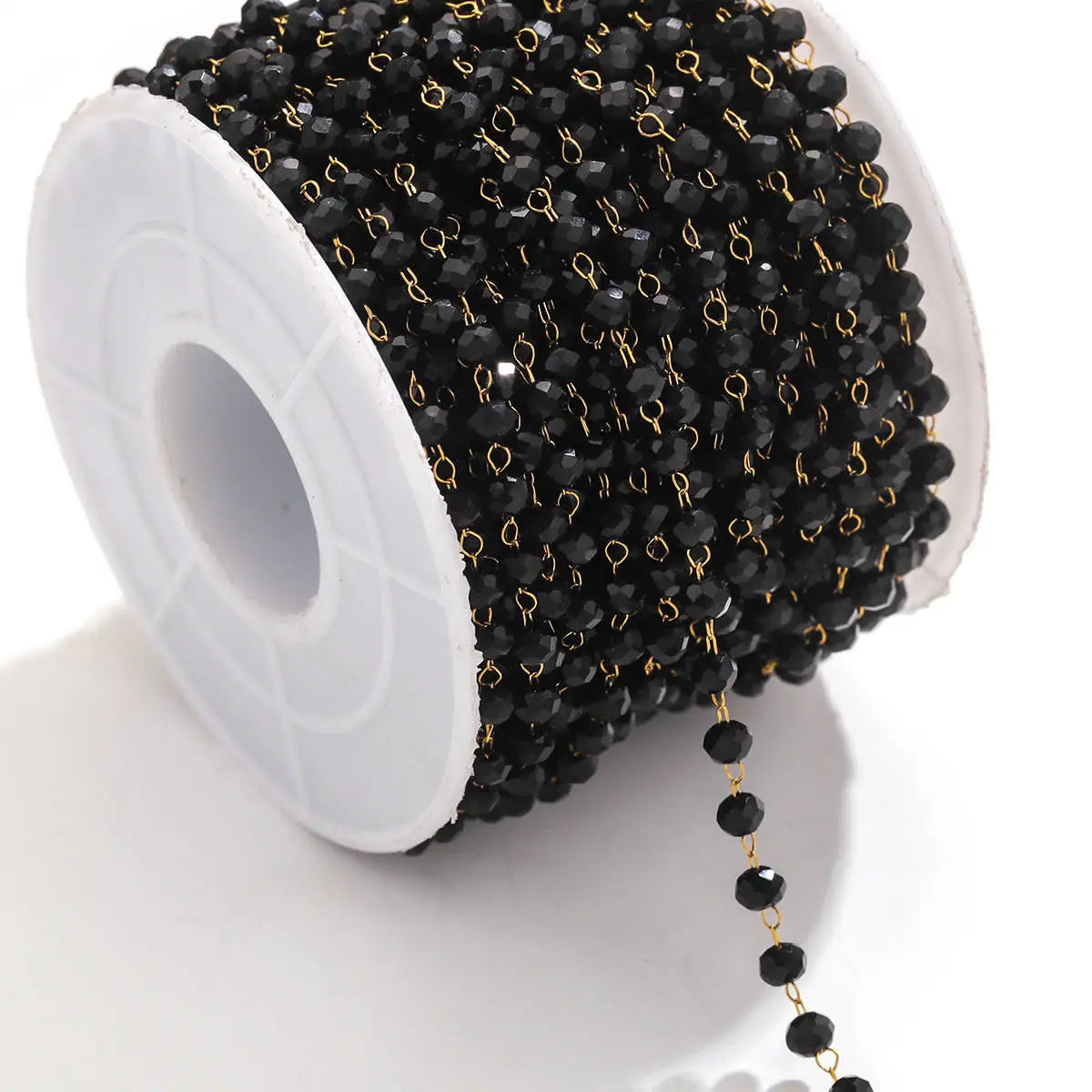 A1321 Fashion Handmade Stainless Steel Chain Beads Beaded Crystal Chain Colorful Chain for Necklace Bracelet Diy