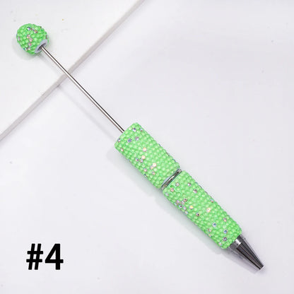 Neon Beadable Pens Multi Color With Full AB Rhinestones Cover Bulk for DIY Handmade Crafts Student Gift Wholesale