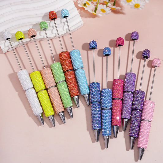 New Colorless Full-Diamond for Creative DIY Cute Pen Hand-Painted Diamonds Handcrafted Durable Masterpiece Exquisite Gift Pen