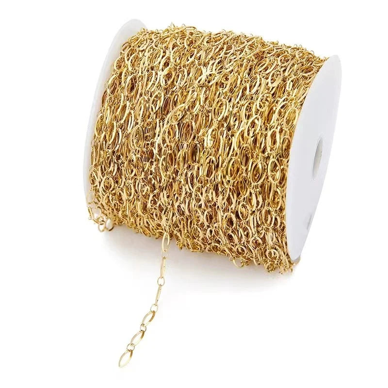 B3192 High Quality Stainless Steel Chain O Chain Rings Gold Necklace Chain for Making