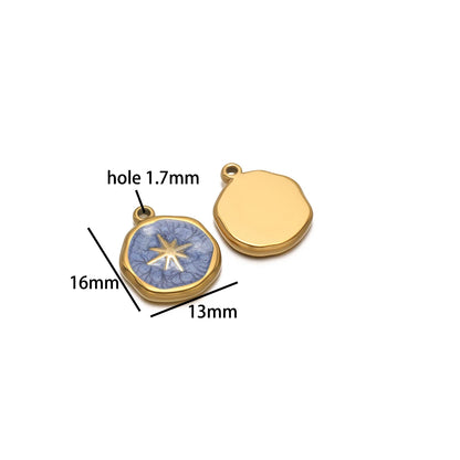 Factory DIY Charm 18k Gold Plated Stainless Steel Enamel Cross Dog Paw Pendant for Women Necklace Jewelry Making