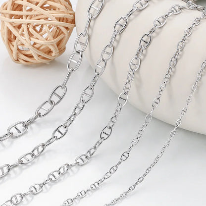 A3131 Hot Non Tarnish Chain Stainless Steel Cross Necklace Bracelet Bulk Roll Chain for Jewelry Diy