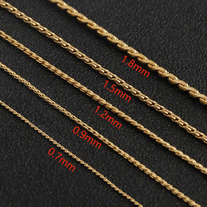 D632 Waterproof Stainless Steel Chain Bulk Link Roll Chain Dainty Small Size Necklace Bracelet Making Findings