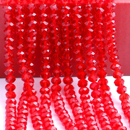 Wholesale Round Crystal 2/3/4/6/8/10/12mm Rondelle Glass Faceted Beads for DIY Jewelry Making