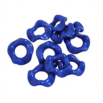 Solid Color Acrylic Beads with Wavy Shape Spacer for Pen Accessories Large Hole 20mm