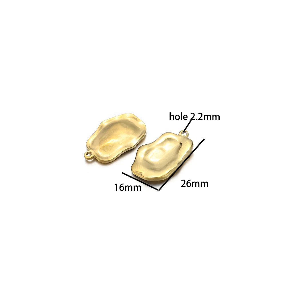 Fashion Pendant 304 Stainless Steel 18k Gold Plated Cross Moon Geometric Charm Pendant for DIY Jewelry Necklace Making