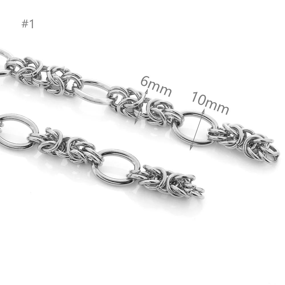 E235 Trunk Gold Silver Chain Waterproof Stainless Steel Chains Paper Clip Chains for Jewelry Custom Diy