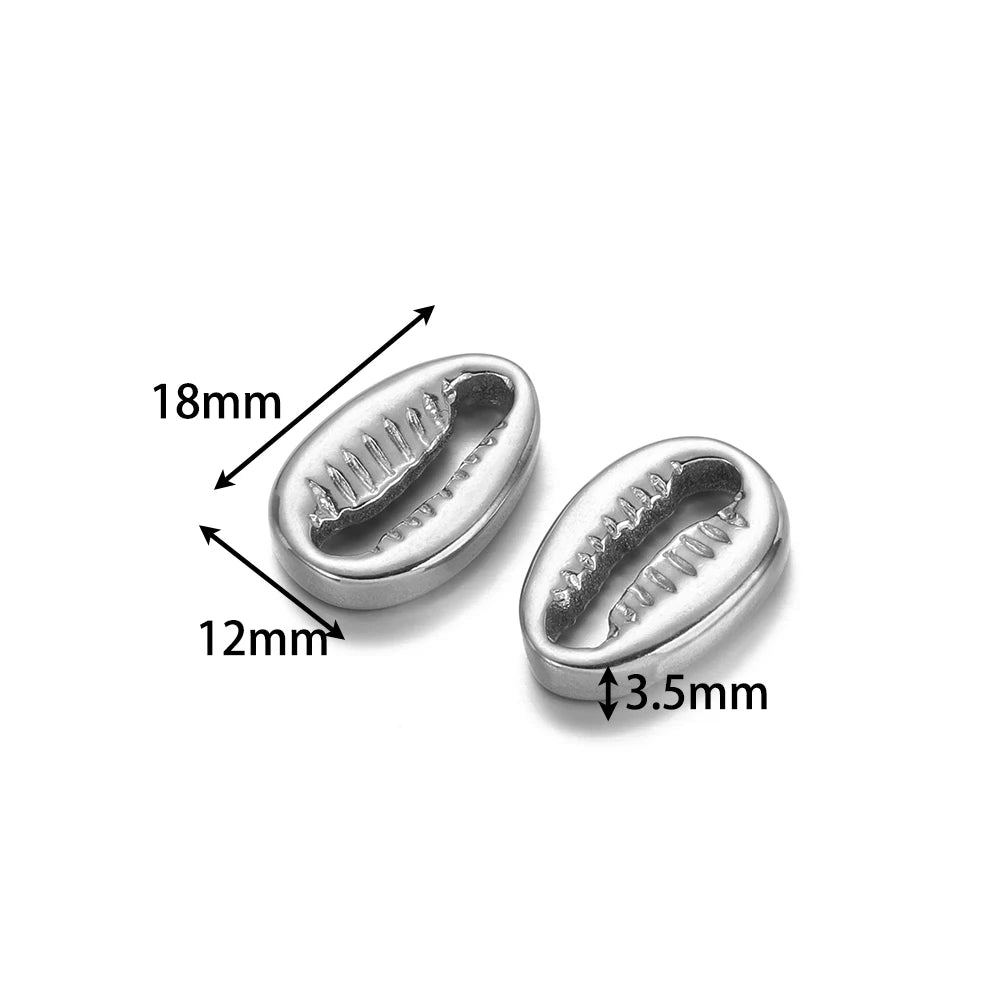 304 Stainless Steel 18k Gold Plated Metal Shell Diy Handmade Shell Charm Pendant for Jewelry  Making Accessories