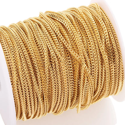 E409 Fashion Jewelry Hip-Hop Style Gold Plated Double Rows Cuban Chain Stainless Steel Necklace for Men Women